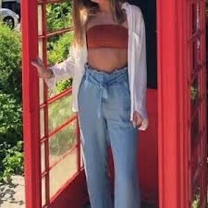 Aerie faux suede bandeau bralette top rust